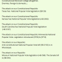 Meanwhile: we have 7 states that have legislation to undermine our Constitutional Electoral College.  And The U.S. House is working on taking control of your state run elections for the office of President.  Plus the Dems  introduced legislation to eliminate our Constitutional Electoral College altogether.  Enemies, foreign & domestic...