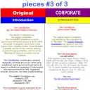 This is 3-3 of continuous long image of a comparison of the Original united State v.s. the Corporate United States Introduction Cheat sheet divided into sections