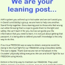 We are your leaning post to those who feel wrung out while throwing them a rope to guide them to the light and safety.