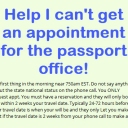 Help I can't get an appointment for the passport office!