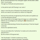 "We The People" created the states.  The States created the Federal Government.The process and documents the founders bequeathed to We the People is where we find the answer. When your home falls to the ground, where do you start to rebuild it?We must go back to the beginning. “ 1776”