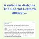 A nation in distressThe Scarlet Letter's answer...