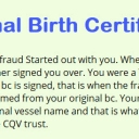 Original Birth Certificate needs to be used