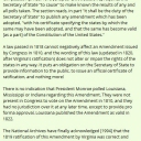 A law passed in 1818 cannot negatively affect an Amendment issued by Congress in 1810, and the wording of this law (updated in 1820, after Virginia's ratification) does not alter or impair the rights of the states in any way.