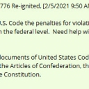 The four primary documents of United States Code,  the Declaration of Independence, the Articles of Confederation, the Northwest Ordinance, and the Constitution.