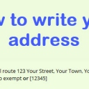 How to write your address