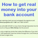 How to get real money into your bank account