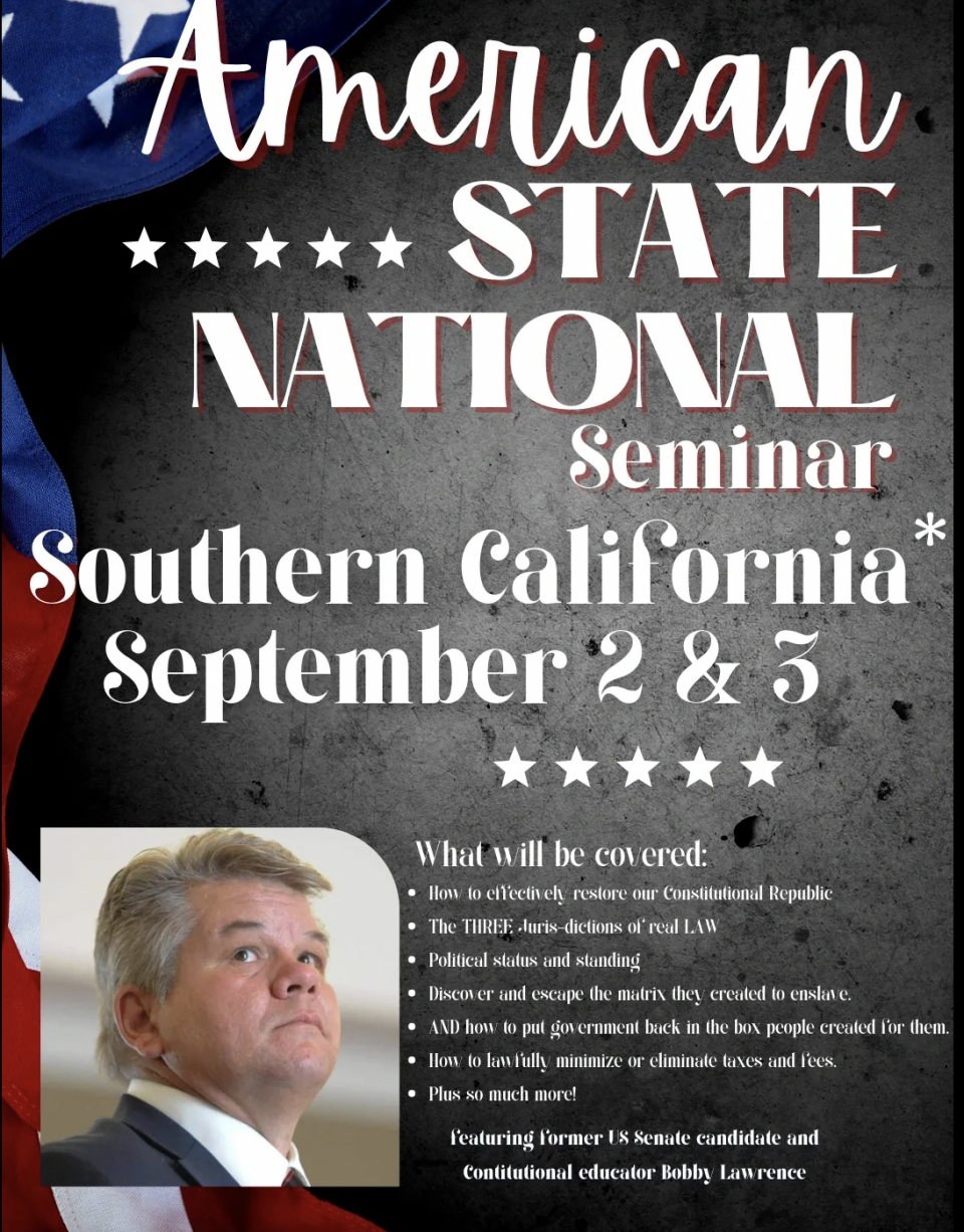 Don't miss this event in Anaheim California!!Tickets can be purchased for Bobby's September 2nd & 3rd Seminar on Restoring the Republic HERE -> https://bit.ly/3vjfFjj